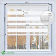 VOUNOT - Store enrouleur jour nuit double 80x150cm Blanc - vignette