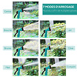 OUTSUNNY - Dévidoir mural enrouleur automatique pivotant 180Â° tuyau 10 + 1 m avec lance arrosage support mural intégré turquoise noir - vignette