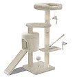 VOUNOT - Arbre à Chat 112cm avec Griffoir Plateforme Niche L Beige - vignette