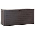 VOUNOT - Coffre de Rangement Exterieur 280L  en PP 116x44x55CM Style Bois Marron - vignette