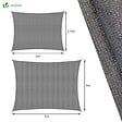 VOUNOT - Voile d'ombrage rectangulaire avec 24pcs kit de fixation 3x2.5 Gris - vignette