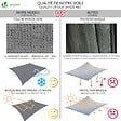 VOUNOT - Voile d'ombrage rectangulaire avec 24pcs kit de fixation 3x2.5 Gris - vignette