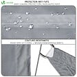 VOUNOT - Voile d’ombrage Rectangulaire Imperméable Polyester avec Corde 3x5m Gris - vignette