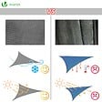 VOUNOT - Voile d ombrage Triangle HDPE avec 19 pcs kit de montage 3x3x3m Gris - vignette
