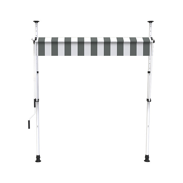 COTE STORE - Store à projection autoportant sans perçage 200 x 150 cm - Terrasse ou balcon - Blanc gris - large