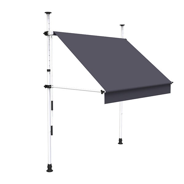 COTE STORE - Store à projection autoportant sans perçage 250 x 150 cm - Terrasse ou balcon - Gris anthracite - large
