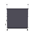 COTE STORE - Store à projection autoportant sans perçage 250 x 150 cm - Terrasse ou balcon - Gris anthracite - vignette