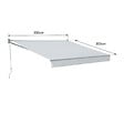 HAPPY GARDEN - Store banne SAULE 3,5 × 3m - Toile anthracite et structure grise - vignette