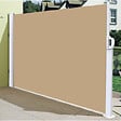 COTE STORE - Stores latéral paravent 1,8 x 3,5 m extérieur brise vue pour terrasse - Armature blanc - Toile Dune - vignette
