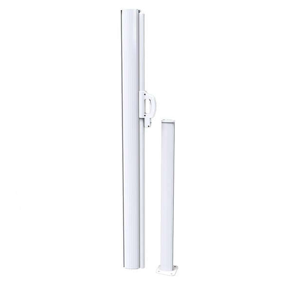 COTE STORE - Stores latéral paravent 1,8 x 3,5 m extérieur brise vue pour terrasse - Armature blanc - Toile Dune - large