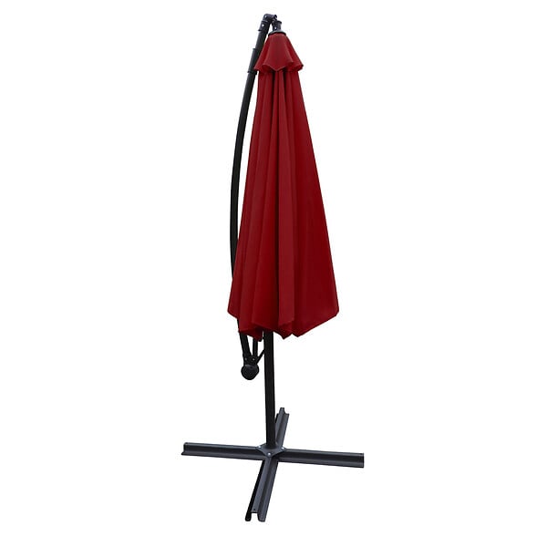 HAPPY GARDEN - Parasol déporté MOLOKAI carré 2,7x2,7m rouge + housse - large