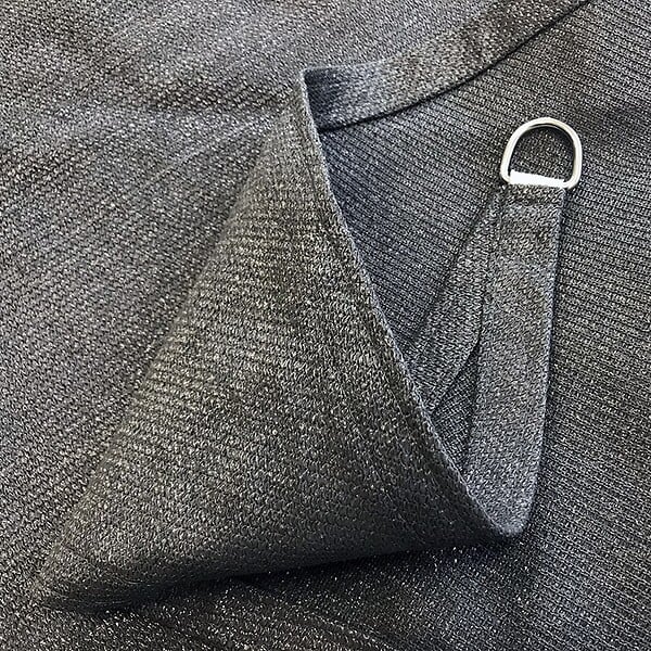 COTE STORE - Voile d'ombrage 4 x 4 m carré 280g/m² - Haute densité résistante au vent - Tissu micro-aéré - Gris - large