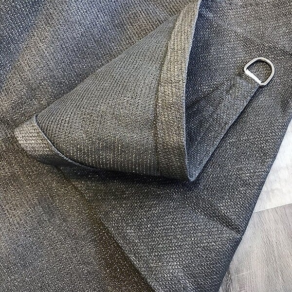 COTE STORE - Voile d'ombrage 4 x 5 x 6 m triangulaire 280g/m² - Haute densité résistante au vent - Tissu micro-aéré - Gris - large