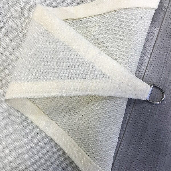 COTE STORE - Voile d'ombrage 4 x 5 x 6 m triangulaire 280g/m² - Haute densité résistante au vent - Tissu micro-aéré - Écru - large
