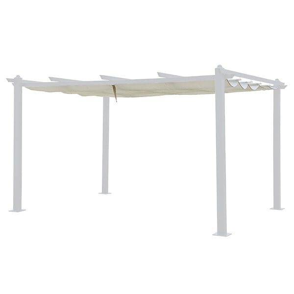 HAPPY GARDEN - Toile pour pergola autoportante 3 × 4m CASSIS beige - large