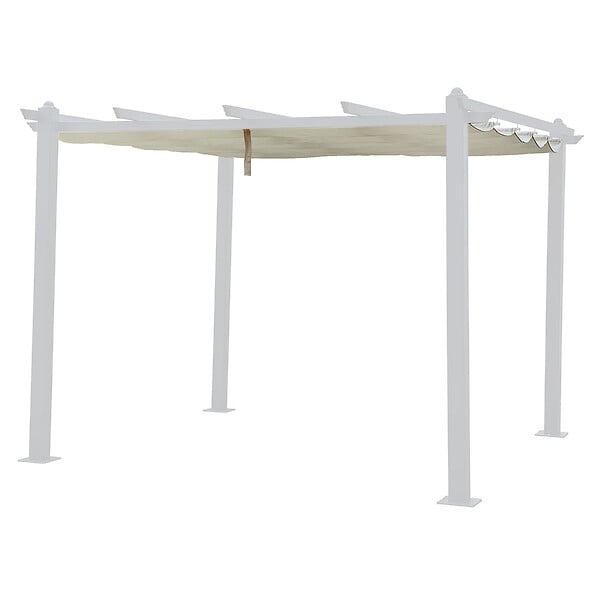 HAPPY GARDEN - Toile pour pergola autoportante 3 × 3m CASSIS beige - large