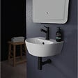 GODART - Lave mains en céramique à suspendre 35.5 cm avec trop plein - Lester - vignette