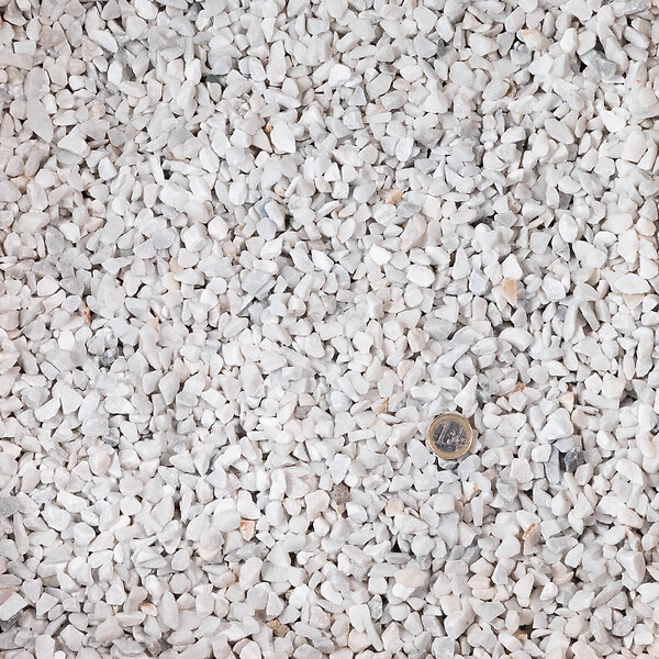 RO'MA NATURE - Gravier Marbre Blanc Carrare 8-12 mm - Lot de 50 sacs de 20 kg (20 m²) - large