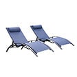 KETER - bains de soleil monaco bleu lavande (lot de 2) - 35-700949 - vignette