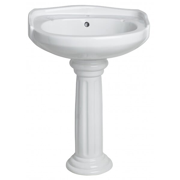 PLANETE BAIN - Lavabo colonne style antique en céramique - large