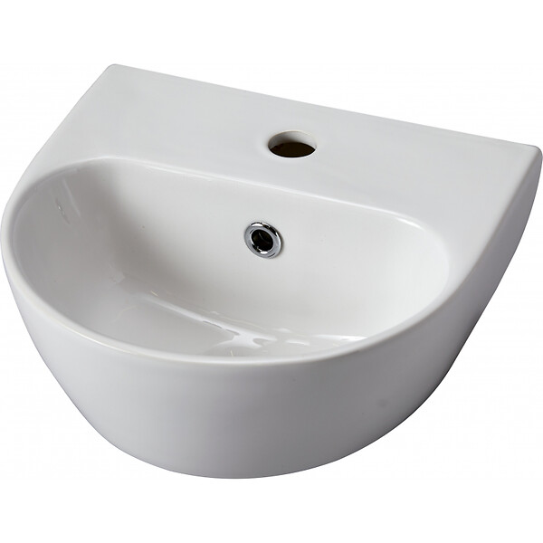GODART - Lave mains en céramique à suspendre 35.5 cm avec trop plein - Lester - large
