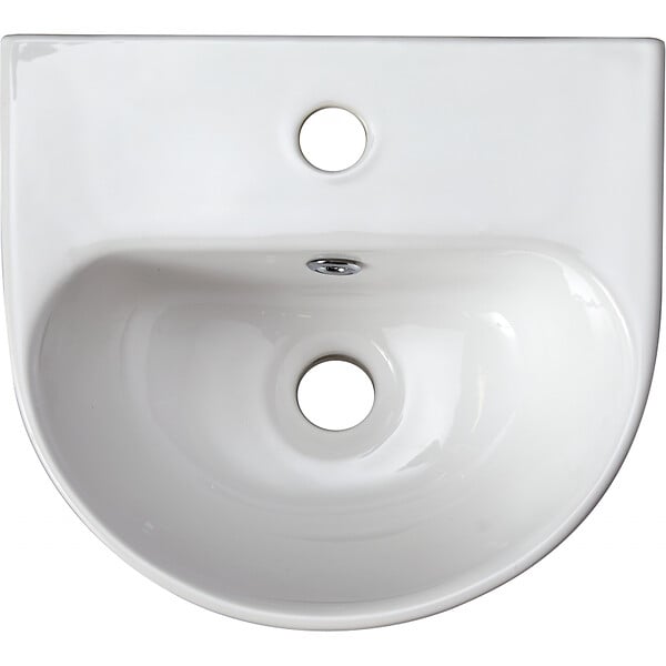 GODART - Lave mains en céramique à suspendre 35.5 cm avec trop plein - Lester - large
