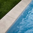 RO'MA NATURE - Margelle de piscine Pierre de l'Atlas Beige 61x33x3 cm Bord 1/2 Rond (à l'unité) - vignette