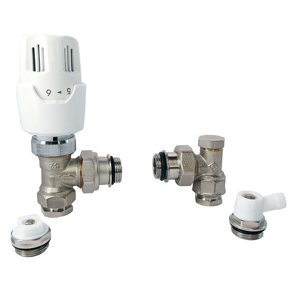 SOMATHERM FOR YOU - Kit radiateur robinet thermostatique equerre 15/21 - large