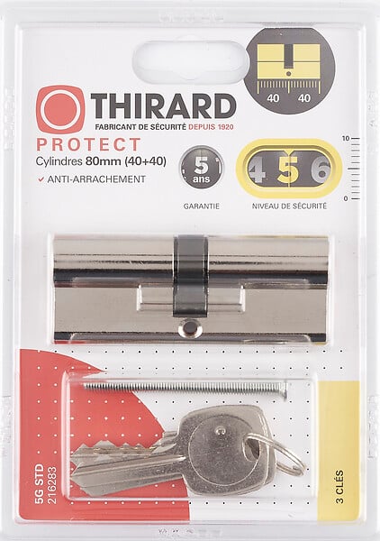 THIRARD - Cylindre STD 40x40 mm 3 clés - large