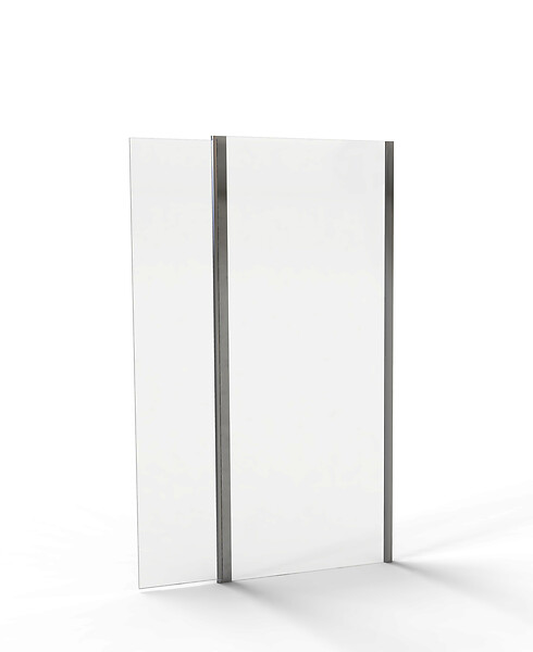 ONDEE - Déflecteur volet anti projection - Verre trempé 8mm - Finition chromé - 40x200cm - large