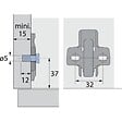 HETTICH - Embase cruciforme à  visser avec vis de fixation Direct 8099 D0 HV DBS Boite de 10 - vignette