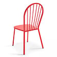 OVIALA - Chaise bistrot de jardin en métal rouge - Honfleur - vignette