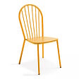 OVIALA - Chaise bistrot en métal jaune - Honfleur - vignette