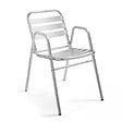 OVIALA - Chaise de jardin empilable en aluminium gris clair - Nothing Hill - vignette