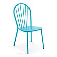 OVIALA - Chaise bistrot de jardin en métal bleu - Honfleur - vignette
