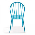 OVIALA - Chaise bistrot de jardin en métal bleu - Honfleur - vignette