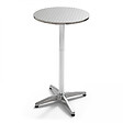OVIALA - Table de bar ronde en aluminium gris - Brixton - vignette