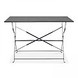 OVIALA - Table de jardin pliante acier gris 4 places - Rome - vignette