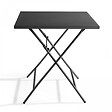 OVIALA - Table de jardin pliante carrée en acier 70 cm 4 places gris - Palavas - vignette