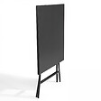 OVIALA - Table de jardin pliante carrée en acier 70 cm 4 places gris - Palavas - vignette