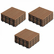 OVIALA - Lot de 24 dalles clipsables bois synthétique marron - Padang - vignette