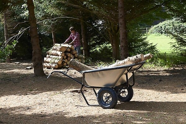 HAEMMERLIN - Brouette Expert Twin Excellium 230 Galva Roues Gonflées - large