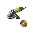 RYOBI - Pack RYOBI meuleuse d'angle 800W 125mm - 7 disque diamant et à  tronçonner 125 mm - vignette