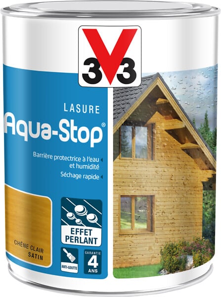 V33 BOIS - Lasure aqua-stop chêne clair 1 L - large