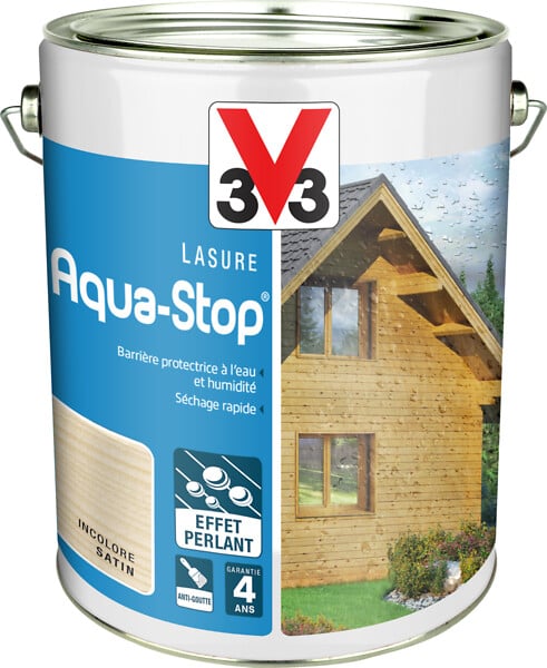 V33 BOIS - Lasure aqua-stop incolore 5 L - large