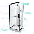 AURLANE - Cabine de douche carrée 80x80x230cm à motif carreaux de métro - UNDERGROUND SQUARE 80 - vignette