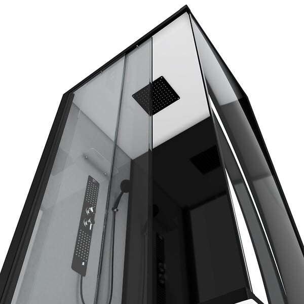 AURLANE - Cabine de douche 110x80x215cm - Verre Trempé - Mitigeur Chrome - DUALITY 3 RECTANGLE - large
