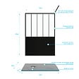 AURLANE - Pack Paroi de douche 140x200 cm noir mat + Receveur de douche a carreler 140x90 cm recoupable - vignette