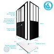 AURLANE - Pack complet Paroi porte de douche coulissante 120cm+ paroi de retour type atelier+ receveur blanc - vignette