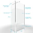 AURLANE - Paroi de Douche et Volet Pivotant 90+40x200 cm - Bande Dépolie - Barre de Fixation Chrome - vignette